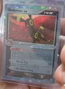 Umbreon ex 112/115 EX Unseen Forces DiY Placeholder Card Holo NM+ - Image 2