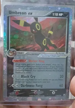 Umbreon ex 112/115 EX Unseen Forces DiY Placeholder Card Holo NM+ - Image 3