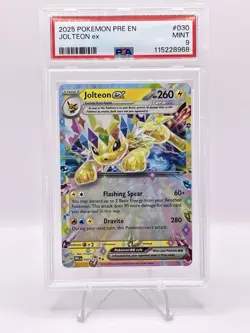 POKEMON CARD JOLTEON EX 30 PRE EN PRISMATIC EVOLUTIONS #30 GRADED PSA 9 MINT - Image 1