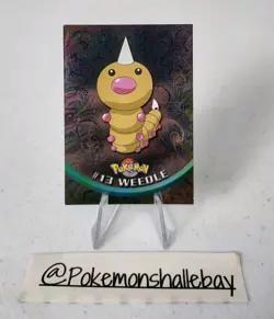 Weedle #13 - Pokemon Topps Series 1 Card *EXC* Holo - BLUE LOGO - Image 1
