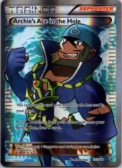 Archie's Ace in the Hole 157/160 Pokemon TCG Ultra Rare XY Primal Clash LP/MP - Image 1