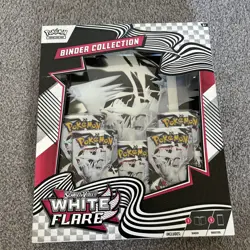 Pokemon TCG: Scarlet & Violet-White Flare Binder Collection 5 Packs Sealed! - Image 1