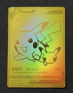 Gold Pikachu V SWSH145 Celebrations Promo Card - Pokemon TCG - Image 1