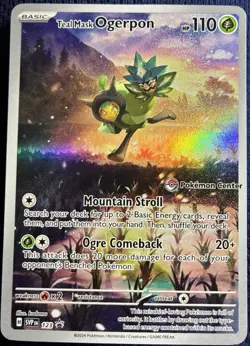 *Pokemon Center Exclusive* Teal Mask Ogerpon # 123 Black Star Promo SVP - Image 2