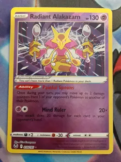 (NM) Radiant Alakazam 059/195 - Pokemon: Silver Tempest - Image 1