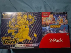 Pokemon TCG Surging Sparks Elite Trainer Box + Booster Bundle Costco 2-pack ETB 196214128392 - Image 1