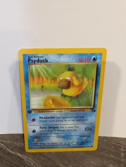 Psyduck - 1st Edition NM Pokemon Fossil Set 53/62 - Near Mint First - Image 1