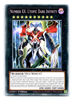 Number XX: Utopic Dark Infinity - MP20-EN094 Super Rare - 1st Edition - Yugioh - Image 1