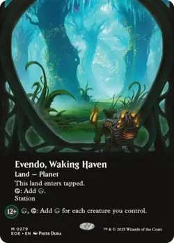 MTG English Evendo, Waking Haven (Borderless) NM Foil Edge of Eternities - Image 1