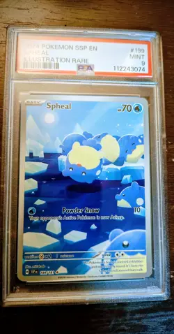 Pokemon Spheal PSA #9 2024 Illustration Rare Card. Surging Sparks Set - Image 2