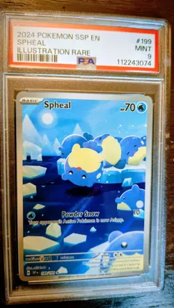 Pokemon Spheal PSA #9 2024 Illustration Rare Card. Surging Sparks Set - Image 3