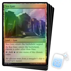 FOIL SEA GATE X4 Commander Legends: Battle For Baldur's Gate Magic MTG MINT CARD - Image 1