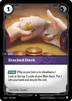 Riftbound Origins OGN 183/298 Stacked Deck Uncommon Card - English - Image 1