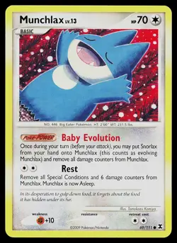 Pokemon Card - Munchlax Rising Rivals 69/111 Common - Image 1