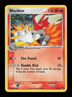 Blaziken 1/17 Holo Rare POP Series 1 Pokemon Card - Image 1
