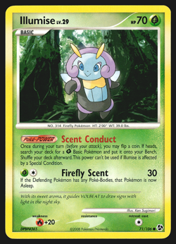 Illumise 71/106 Diamond & Pearl Great Encounters Pokemon Card MP - Image 1