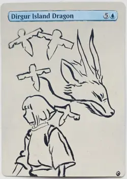 Dirgur Island Dragon - Ghibli Haku Custom Art - Hand Painted Alter Art - Image 1