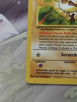 Mankey #55/64 - MP - Jungle Pokemon Card - Image 4