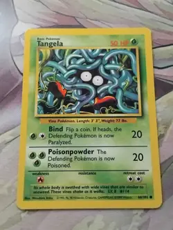 Pokemon TCG Tangela Base Set 66/102 Regular MP. - Image 1