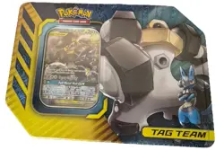 Pokemon TCG: Tag Team Lucario & Melmetal GX Thin Tin With Play Sticker 210-80632 - Image 3