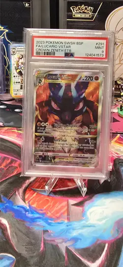 Pokemon TCG Lucario Vstar SWSH291 Sword & Shield Promo PSA 9 - Image 1
