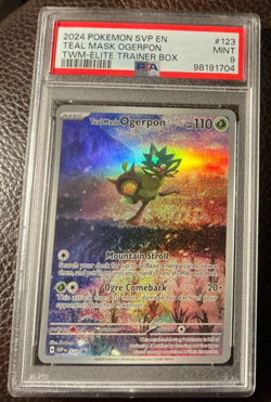 2024 POKEMON SV BLACK STAR PROMO SVP EN #123 TEAL MASK OGERPON TWM ETB PSA 9 - Image 2