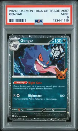 Gengar Pokemon Trick Or Trade 057 NM PSA 9 - Image 1