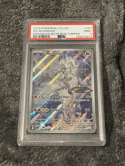 2025 POKEMON JTG EN-JOURNEY TOGETHER #167 N'S RESHIRAM PSA 9 STAMPED PROMO - Image 2