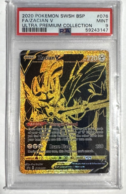 2020 Pokemon Ultra Premium Collection Promo Zacian V SWSH076 Full ART PSA 9 MINT - Image 1