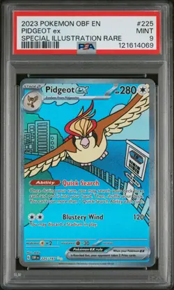 PIDGEOT EX #225 SPECIAL ILLUSTRATION RARE 2023 POKEMON OBF OBSIDIAN FLAMES PSA 9 - Image 1