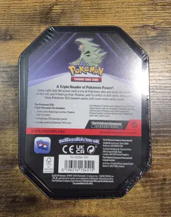 NEW & UNOPENED! Pokemon TCG: Tyranitar Triple Whammy Collectors Tin 2024 Packs - Image 2