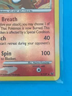 Pokemon Blaziken 3/127 Reverse Holo | Platinum | Rare | Lightly Played LP - Image 5