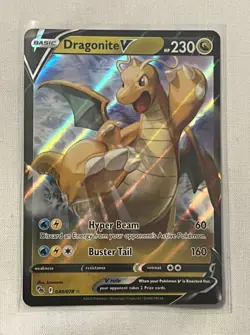 Dragonite V - 049/078 - Pokemon GO TCG - Holo Rare Half Art - Pack Fresh - Image 1
