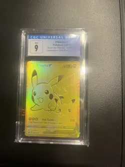 Pokemon Pikachu V Gold Celebrations Ultra-Premium Collection 2021 SWSH145 CGC 9 - Image 1