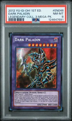 2012 Yu-Gi-Oh! Dark Paladin LCYW 1st Edition Secret Rare PSA 8 - Image 1