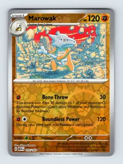 Marowak SV: Scarlet & Violet 151 Rare Reverse Holo 105/165 Pokemon Cards - Image 1