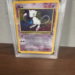 2000 Pokemon Black Star Promo Mew Holo Card #9 Pokemon League PSA 8 NM-MT - Image 3