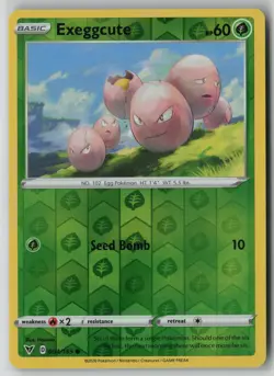 Exeggcute 4/185 Pokemon Reverse Holo Vivid Voltage Common Near Mint Card (NM) 1 - Image 1