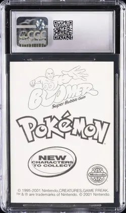 2001 POKEMON STICKER CARDS DUNKIN' BOOMER FOIL #94 GENGAR CGC 8 - Image 2