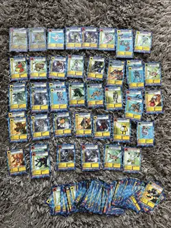 184 x Vintage 1999 Digimon Digi-Battle Lot Bandai Large Variety Cards Bundle - Image 1