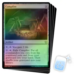 FOIL CAMPFIRE X4 Commander Legends: Battle For Baldur's Gate Magic MTG MINT CARD - Image 1