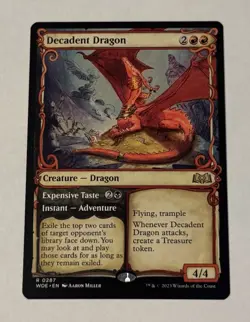 MTG Decadent Dragon (Showcase) Wilds of Eldraine NM - Image 1