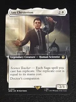 MTG Universes Beyond: Doctor Who Ian Chesterton Extended Art 0341 NM Rare - Image 1
