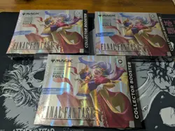 Magic: The Gathering - Final Fantasy Collector Omega Booster Pack- LOT OF 3 - Image 1