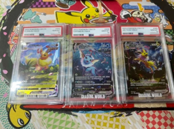 PSA 10 GEM MINT Flareon Vaporeon Jolteon VMAX Set 003 006 009 Pokemon chinese - Image 1