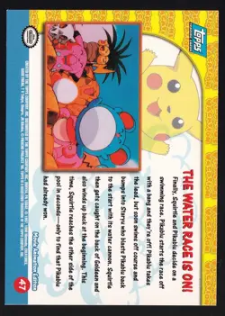 1999 Topps Pokemon Movie Pikachu's Vacation The Water Race Is On #47 - Image 2