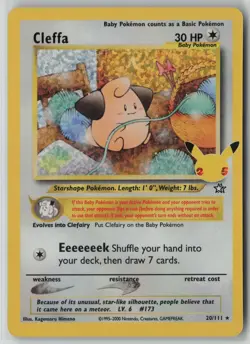 Cleffa 20/111 Pokemon TCG Celebrations: Classic Collection Holo (Near Mint) NM 2 - Image 1