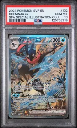 2024 Pokemon SVP EN SFA Special Illustration Coll Greninja EX 132 PSA 10 - Image 1