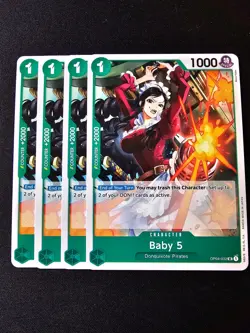 4x OP04-032 Baby 5 Playset Non-Foil - One Piece TCG Card Game - PRB-01 English - Image 1
