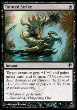 Tainted Strike -Foil Medium Play MTG Scars of Mirrodin - Image 1